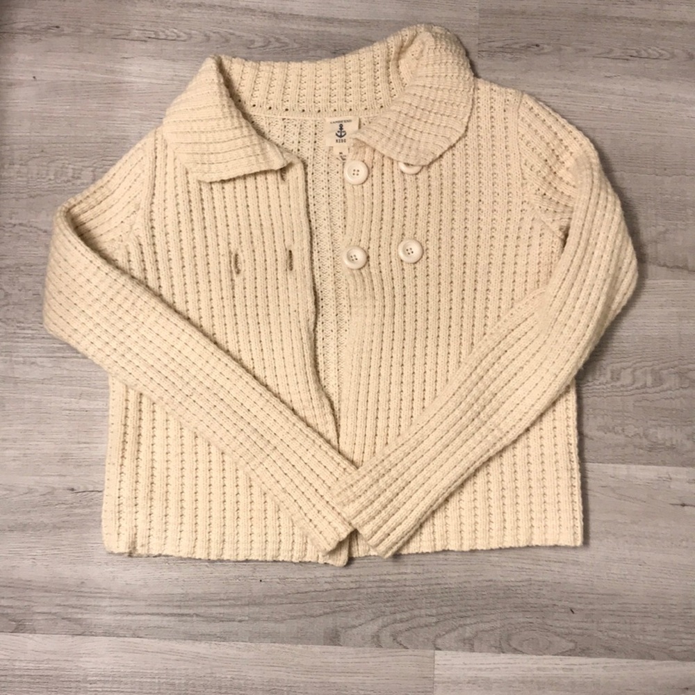 Lands End off white kids sweater